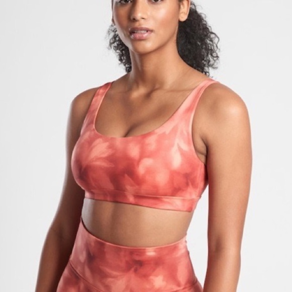 Athleta Exhale Bra in Serena Coral